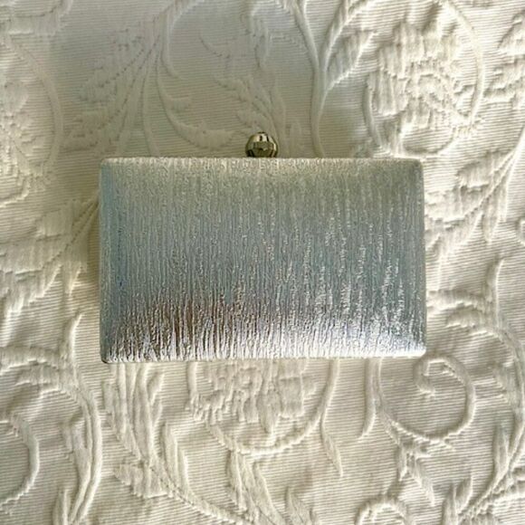 RSVP Handbags - NWT RSVP Silver Small Dressy Shiny Bag Purse Clutch